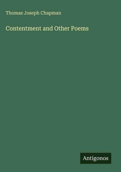 Contentment and Other Poems