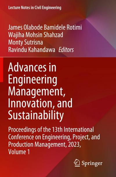Advances in Engineering Management, Innovation, and Sustainability