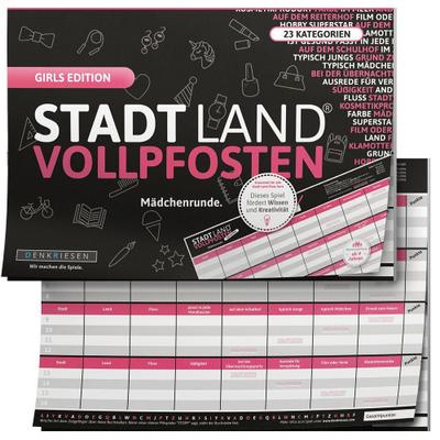 DENKRIESEN - STADT LAND VOLLPFOSTEN® - GIRLS EDITION "Mädchenrunde." - A4