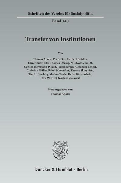 Transfer von Institutionen.