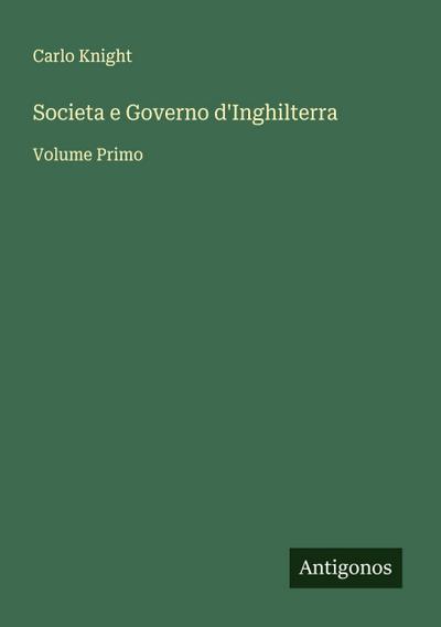 Societa e Governo d’Inghilterra