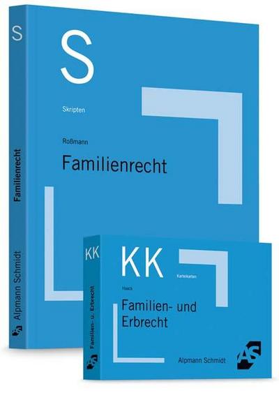 Paket Roßmann, Skript Familienrecht + Haack, Karteikarten Familien- und Erbrecht