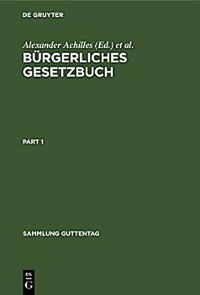 Bürgerliches Gesetzbuch