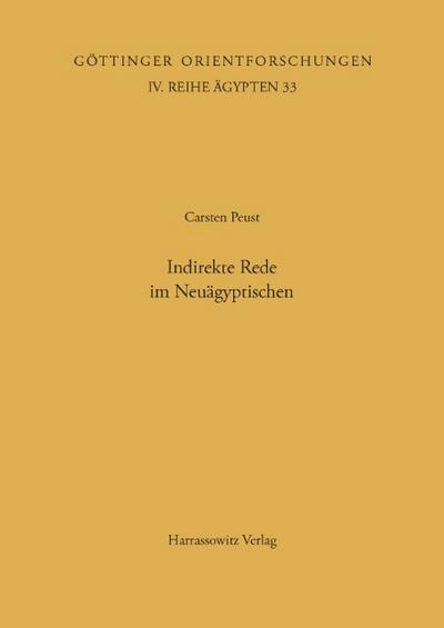 Indirekte Rede im Neuägyptischen