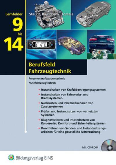 Berufsfeld Fahrzeugtechnik, Lernfelder 9-14, m. CD-ROM
