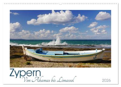 Zypern. Von Akamas bis Limassol (Wandkalender 2026 DIN A2 quer), CALVENDO Monatskalender