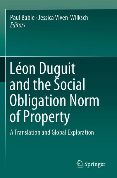 Léon Duguit and the Social Obligation Norm of Property