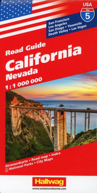 California, Nevada, Road Guide Nr. 5, Strassenkarte 1:1 Mio