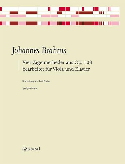 4 Zigeunerlieder op.103für Viola und Klavier