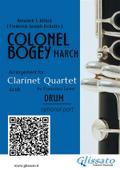 Drum (optional) part of "Colonel Bogey" for Clarinet Quartet