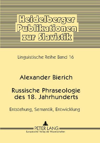 Russische Phraseologie des 18. Jahrhunderts