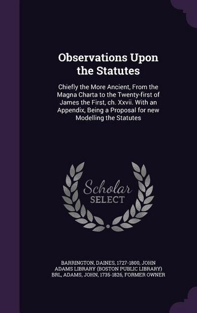 Observations Upon the Statutes
