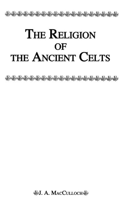 Religion Of The Ancient Celts