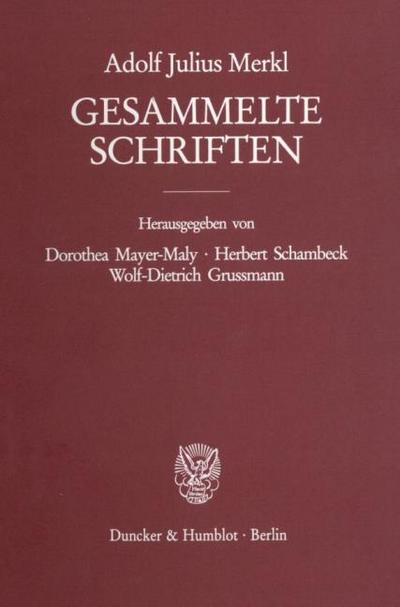 Gesammelte Schriften.