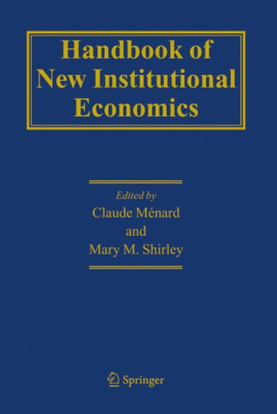 Handbook of New Institutional Economics