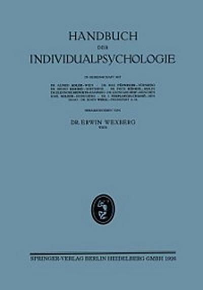 Handbuch der Individualpsychologie