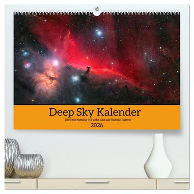 Deep Sky Kalender (hochwertiger Premium Wandkalender 2026 DIN A2 quer), Kunstdruck in Hochglanz