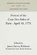 Protest of the Cour Des Aides of Paris--April 10, 1775