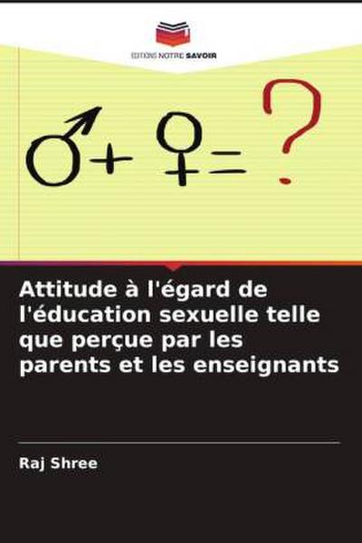 Attitude à l’égard de l’éducation sexuelle telle que perçue par les parents et les enseignants