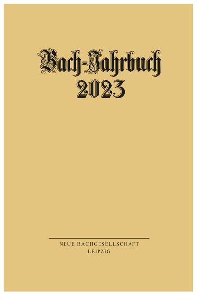 Bach-Jahrbuch 2023
