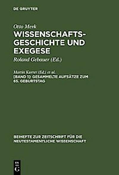 Gesammelte Aufsätze zum 65. Geburtstag