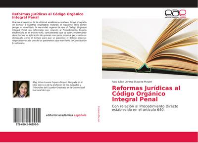 Reformas Jurídicas al Código Orgánico Integral Penal