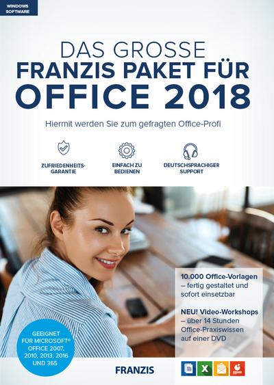 Das große Franzis Paket für Office 2018, DVD-ROM