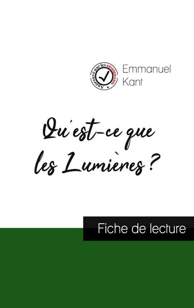 Qu’est-ce que les Lumières ? de Kant (fiche de lecture et analyse complète de l’oeuvre)