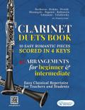 Clarinet Duets Book - 10 Easy Romantic Pieces Scored in 4 Keys