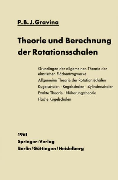 Theorie und Berechnung der Rotationsschalen