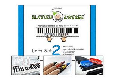 Klavierzwerge Band 2 Set(Buch +Sticker +Armbänder +Buntstifte)