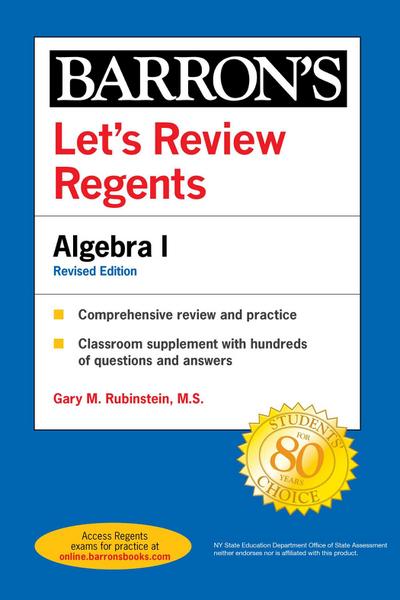 Let’s Review Regents: Algebra I Revised Edition