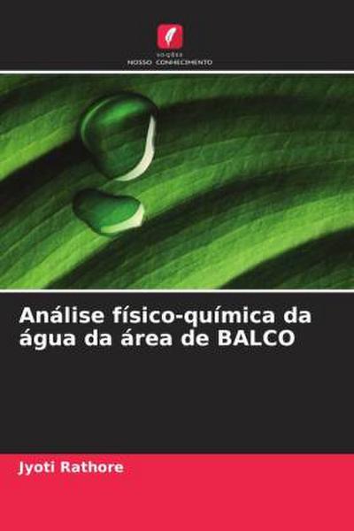 Análise físico-química da água da área de BALCO