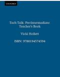 Tech Talk Pre-Intermediate: Teacher’s Book