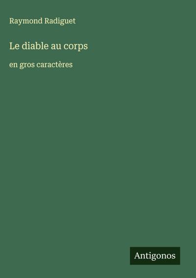 Le diable au corps