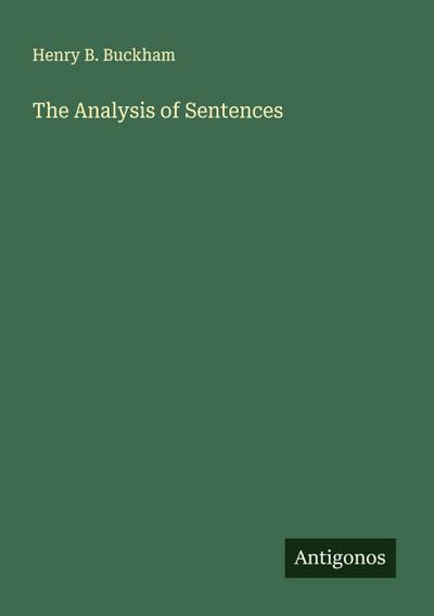 The Analysis of Sentences