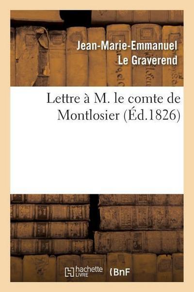 Lettre À M. Le Comte de Montlosier