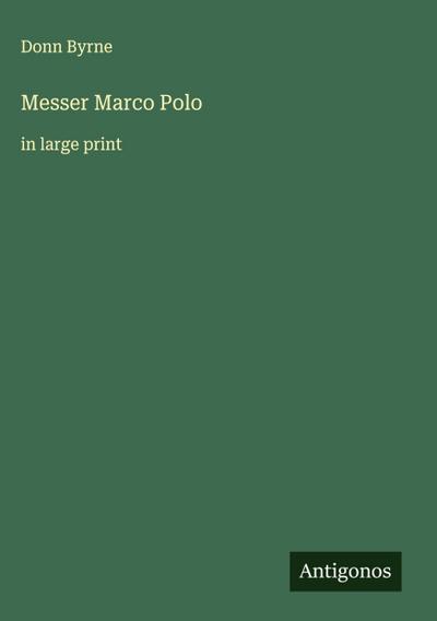 Messer Marco Polo