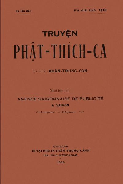 Truy¿n Ph¿t Thích Ca (B¿n in l¿n ¿¿u n¿m 1929)