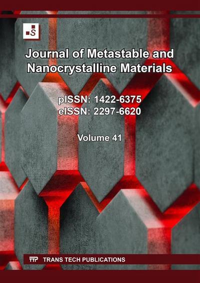 Journal of Metastable and Nanocrystalline Materials Vol. 41