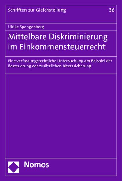 Mittelbare Diskriminierung im Einkommensteuerrecht