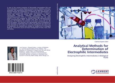 Analytical Methods for Determination of Electrophilic Intermediates - Catrina Dupard-Julien