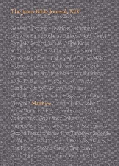 The Jesus Bible Journal, Matthew, Niv, Paperback, Comfort Print