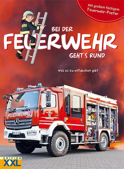 Bei der Feuerwehr geht’s rund - mit großem farbigem Feuerwehr-Poster