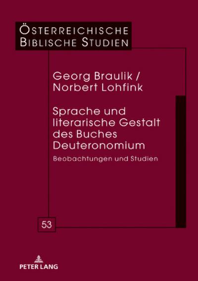 Sprache und literarische Gestalt des Buches Deuteronomium