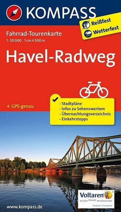 KOMPASS Fahrrad-Tourenkarte Havel-Radweg