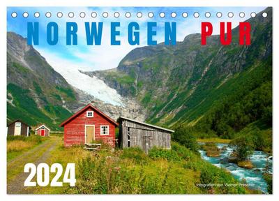 Norwegen PUR (Tischkalender 2024 DIN A5 quer), CALVENDO Monatskalender
