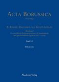 Acta Borussica, Neue Folge 2, Reihe: Preußen als Kulturstaat, Abteilung I
