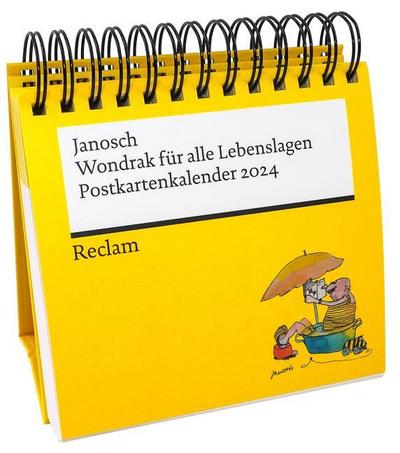 Wondrak für alle Lebenslagen (Postkartenkalender 2024) - Ausgezeichnet mit dem Kalenderpreis des Deutschen Buchhandels 2023 - Tischkalender mit Spiralbindung und 53 Postkarten zum Heraustrennen - Reclam