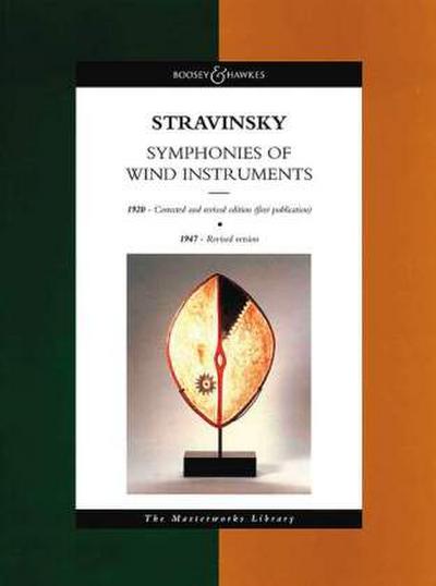 Stravinsky - Symphonies of Wind Instruments: The Masterworks Library (Study Score)